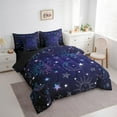 thumbnail image 6 of Manfei Glitter Boho Sun Bedding King Size, Bling Stars Print Bed Set, Mystic Starry Sky Reversible Bedding Sets King Size, Lightweight Bedroom Decoration, 7pcs, 6 of 7
