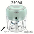 thumbnail image 3 of Zjunqe 250ML Electric Food Choppe, Mini Portable Veggie Choppers, Garlic Grinder Masher Onion Chopper, Blender to Vegetable, Food Processor for Ginger, Chili, Fruit, Meat, etc, 3 of 3