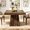 Dark Brown, variant on Fnova 31.5" Square Farmhouse Dining Table, Wood Coffee Table for 4 People, Modern Kitchen Table for Dining Room, Black (Chairs Not Included)
