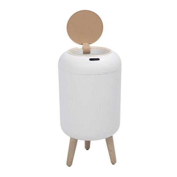 Motion Sensor Trash Can with Lid, Water Proof Plastic Smart Sensor Wastebasket Touchless Automatic Garbage Bin with 3 Bucket Legs for Living Rooom Bedroom Bathroom Kitchen RV
