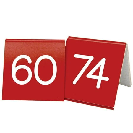 Cal Mil Number Tents - Cal Mil 269-1 Number Tent, 3 x 3 in. - Red with White