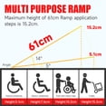 thumbnail image 7 of 2FT Folding Aluminum Wheelchair Ramp, 800 LBS Heavy Duty Capacity, Anti-Slip Portable Threshold Ramp, Mobility Access Ramp for Home Steps, Stairs & Doorway, 7 of 7