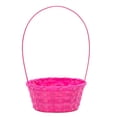 thumbnail image 2 of Way To Celebrate! Small Bamboo Easter Basket, Pink, 2 of 8