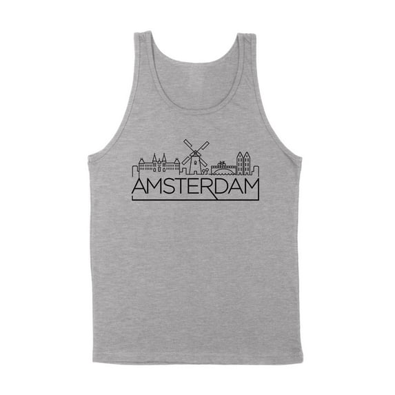 Skyline Amsterdam Tank Top Unisex X-Small Grey