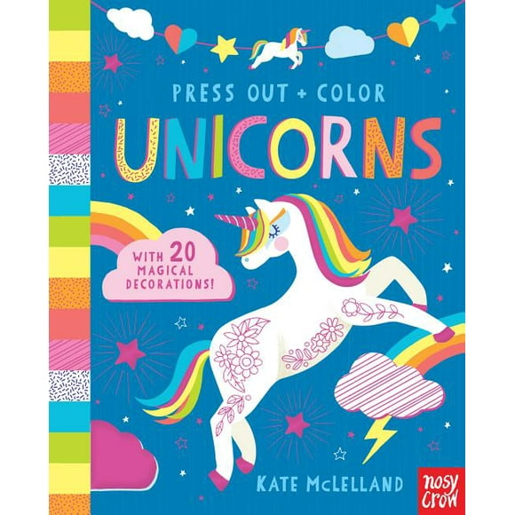 Press Out and Color: Unicorns (Hardcover)