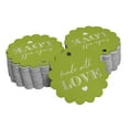 thumbnail image 1 of Inkdotpot 50 Pack Real Silver Foil Paper Tags Made With Love Text Favor Hang Tags, 1 of 6