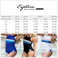 thumbnail image 4 of Maillots de Bain pour Femmes Rayures Rétro Col Licou Tankini Sportif Ensemble Shorts de Bain, 4 of 10