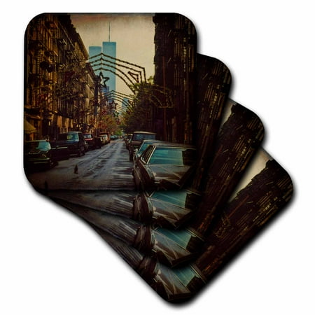 - 3dRose Little Italy World Trade Center , Soft Coasters, set of 8