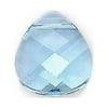 Crystal, #6012 Briolette Pendant 15x14mm, 1 Piece, Aquamarine