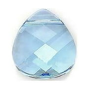 Crystal, #6012 Briolette Pendant 15x14mm, 1 Piece, Aquamarine