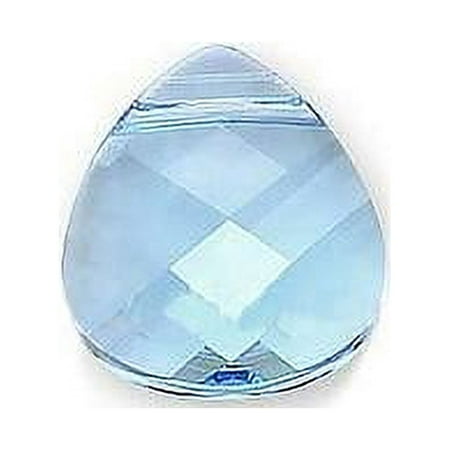 Crystal, #6012 Briolette Pendant 15x14mm, 1 Piece, Aquamarine