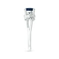 thumbnail image 5 of Angara Natural 1 Ct. Blue Sapphire with Diamond Three Stone Ring in 14K White Gold for Women (Ring Size: 12), 5 of 12