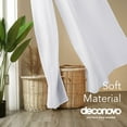 thumbnail image 6 of Deconovo White Sheer Curtains Rod Pocket Voile Drape for Bedroom 52x95 inch White 1 Pair, 6 of 7