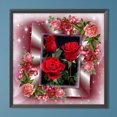 thumbnail image 3 of (NH1139) Serie Flores Rosas Diamantes Redondos Pintura Diamantes Resina 30*30CM 24 Colores, 3 of 9