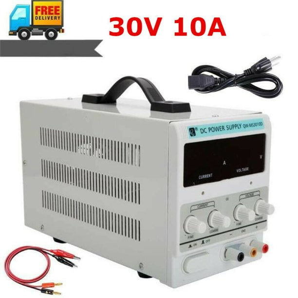 Details about   DC Power Supply Variable 30V/10A High Precision Adjustable CC/CV LED FREE SHIP 