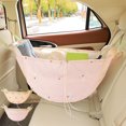 thumbnail image 1 of Bolsa de almacenamiento para automóvil para niños | Organizador multifuncional de tela para asientos delanteros y traseros del vehículo | Bolsa plegable rosa para juguetes, snacks y accesorios, 1 of 6