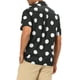 thumbnail image 3 of Camisa de playa de polka dots impresa para hombres INSPIRE CHIC, con botones, de manga corta, casual XL Negro, 3 of 6