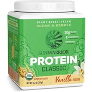Sunwarrior Classic Protein Vanilla Organic Vegan Protein Powder with BCAA 375g