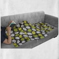 thumbnail image 6 of Lemons Soft Flannel Fleece Throw Blanket, Neatly Scribbled Lemon Fruits on Plain Monocolored Grey Background, Cozy Plush for Indoor and Outdoor Use, 70" x 90", Yellow Green Yellow, by Ambesonne, 6 of 6