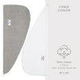 thumbnail image 4 of American Soft Linen 100% Cotton Turkish Hair Drying Towels, 2 Piece Quick Drying Hair Turban Towel Wrap, Rockridge-White, 4 of 6