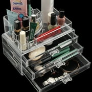 4 Layers Cosmetic Organizer Drawer Acrylic Jewellery Box Makeup Storage Case