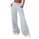 thumbnail image 1 of Gibobby Pantalones para mujer cintura alta para el frío Pantalones de pierna ancha para mujer, pantalones acampanados, sudadera informal, pantalones enrollados(Gris,CH), 1 of 5
