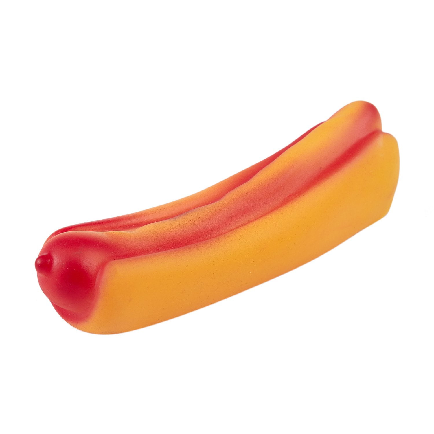 rubber hot dog toy