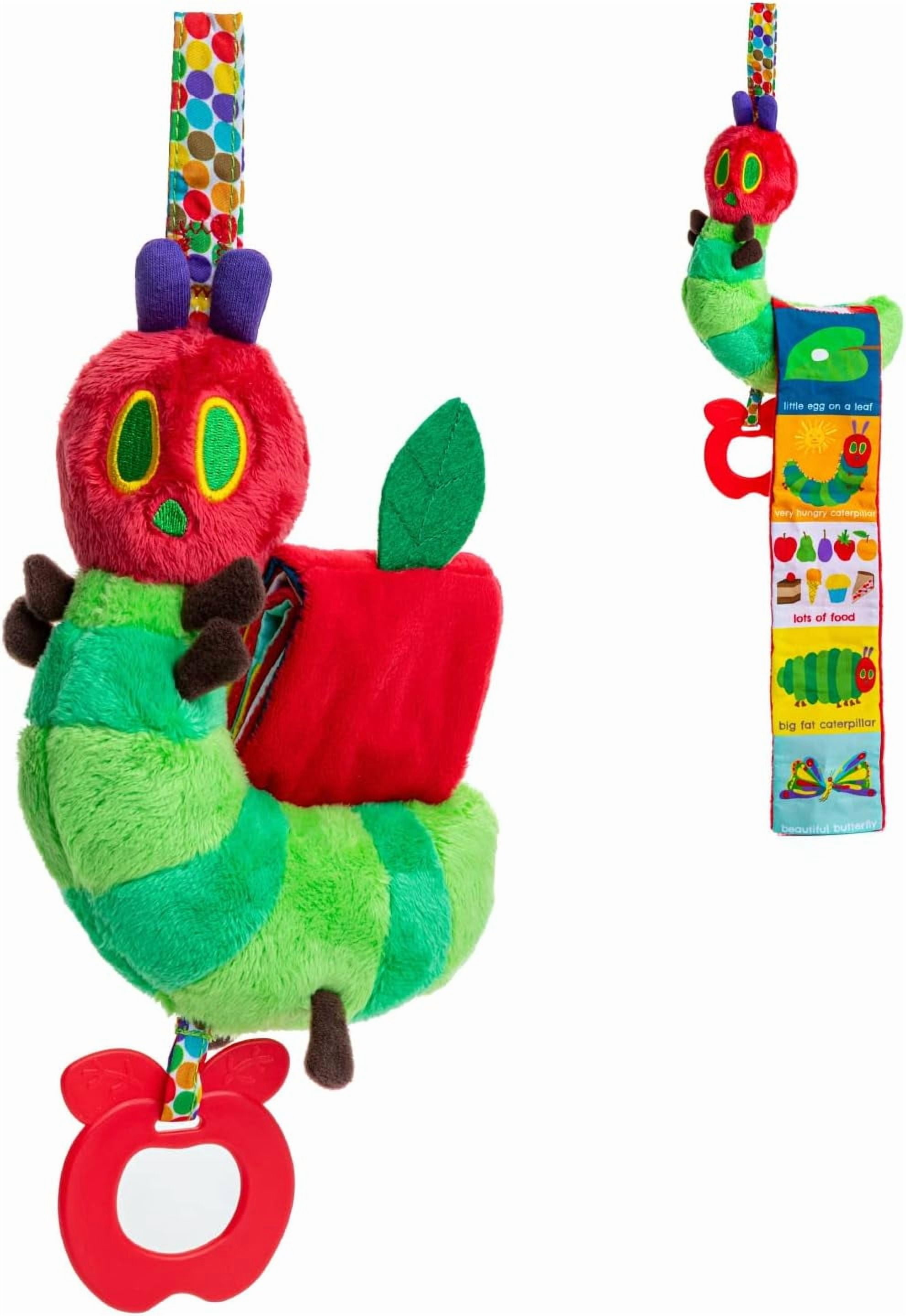 World of Eric Carle The Very Hungry Caterpillar Board Book, Rollout Activity Stuffed Plush Toy, Gel Soother, and Gift Book Bag (Educational Gift Set Touch and Feel Crinkle Toys for Little One)