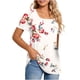 thumbnail image 1 of Camisetas informales de verano para mujer, cuello cuadrado, manga corta, túnica, blusas sueltas y cómodas OAVQHLG3B Store  lin121212, 1 of 4
