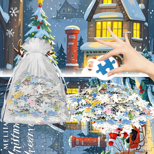 Children's Christmas Puzzles Gift Set: 130 Puzzles for Family Fun