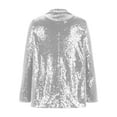 thumbnail image 6 of Black and Friday Deals 2023 Lindreshi Womens Blazers on Clearance Women's sequin jacket Cardigan blazer Casual long sleeve cardigan temperament small suit jacket S-XXL, 6 of 6