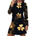 thumbnail image 2 of QUNYINEY Long Sleeve Plus Size Nightgowns for Women Cotton Soft St Patricks Day Loungewear Crew Neck Comfy Knee Length Gowns for Women Sleepwear, 2 of 6