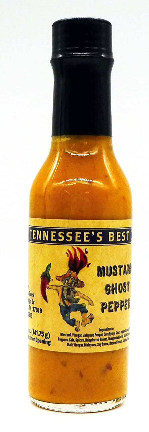 Tennessee's Best Mustard Ghost Pepper Hot Sauce 5 oz Bottle