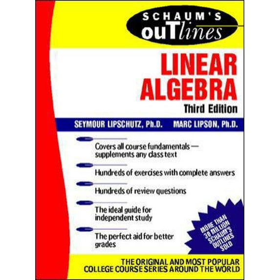 Pre-Owned Schaum's Outline of Linear Algebra (Paperback) 0071362002 9780071362009
