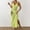 Green, variant on Womens Swimsuit Beach Cover Up Deep V Neck Sleeveless Hollow Out Hot Bikini Mesh Knit Long Dress Split Slim Cut Out Dress