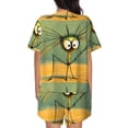 thumbnail image 3 of Lsque Quirky Cartoon 123 Women's Short-Sleeved Pajama Set - 2 Piece Soft and Lightweight Sleepwear Set-Large, 3 of 9