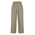 thumbnail image 5 of Jkety Slacks for Women Women's Stretchy Straight Leg Dress Work Pants Business Office Casual Slacks with Pockets(Beige,M), 5 of 7