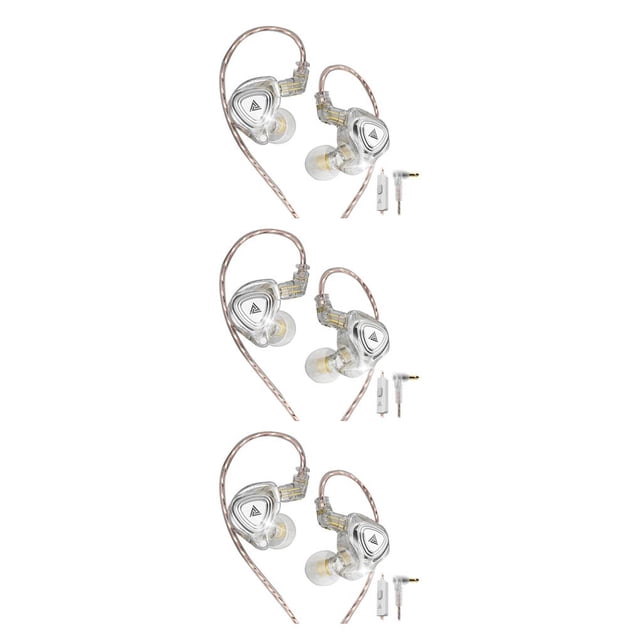 VONKY ZX3 Écouteurs Filaires Portables 109dB Intra-Auriculaires pour Intérieur Extérieur Appel Vocal Exercice Marche Course Type 3 avec Micro 3Ensemble