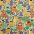 thumbnail image 1 of oneOone Cotton Poplin Yellow Fabric Abstracts Dress Material Fabric Print Fabric By The Yard 56 Inch Wide, 1 of 5