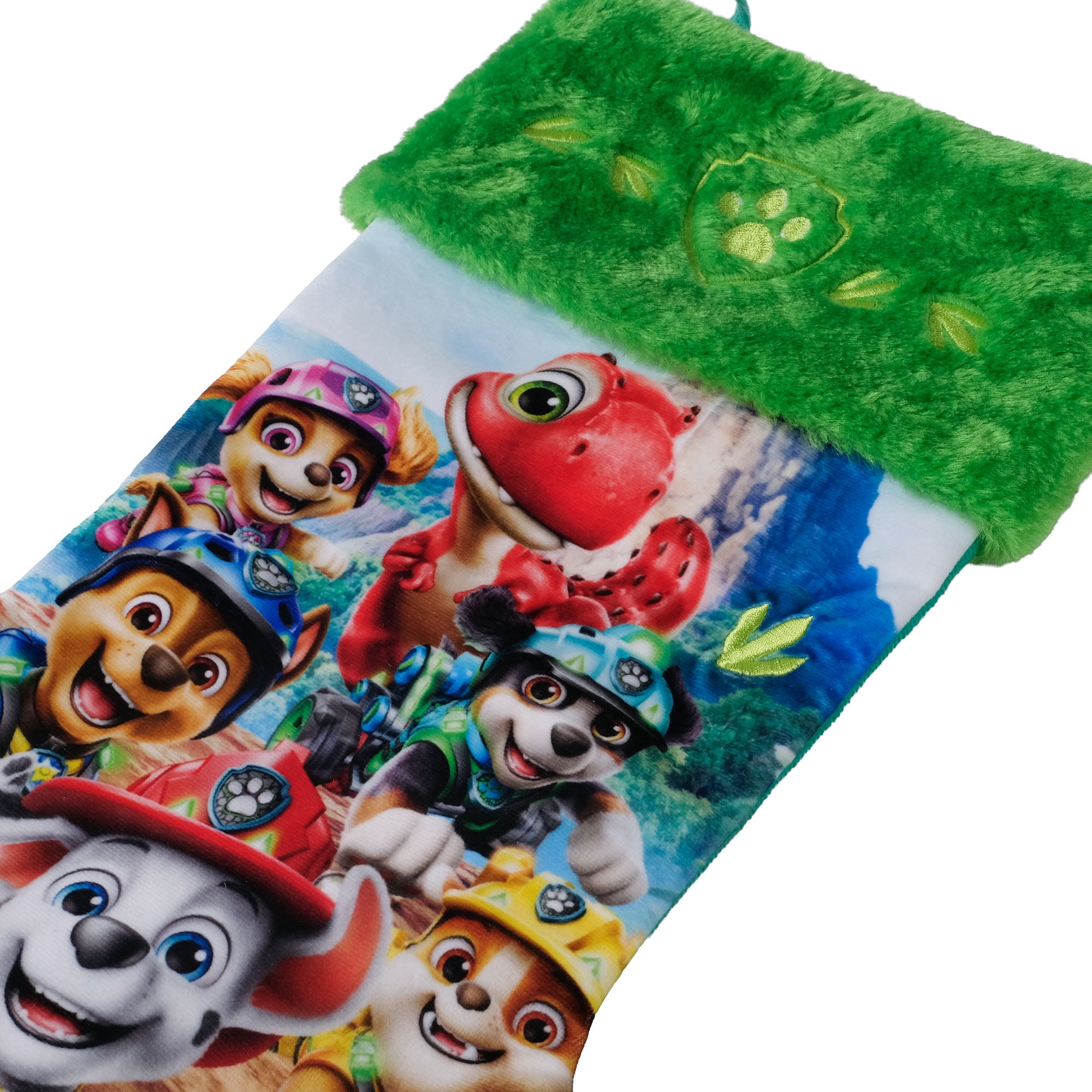 Paw Patrol 20 Inch Velvet Dinosaur Christmas Stocking – Holiday Kids Stocking