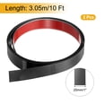 thumbnail image 2 of 2 Pack Stainless Steel Wall Molding Trim, 10Ft x 0.98 Inch, Peel and Stick Metal Trim, Self-Adhesive Mirror Trim, Mirrored Black, 2 of 7