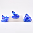 thumbnail image 4 of Racimo de cristal natural galvanizado, racimo de cristal azul, decoración, artesanía, piedra, racimo de cristal, desmagnetización, 4 of 5