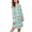 Blue Green Cartoon, variant on Oudiya Girls Long Sleeve Nightgowns Soft Print Pajamas Sleepwear Nighties for Kids 4-12