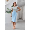 thumbnail image 4 of Vestido ajustado GRACE KARIN, cuello redondo, sin mangas, azul claro, XL, 4 of 6
