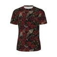 thumbnail image 5 of Wukai Fishbone Rose Print Men's Short-Sleeved Mesh T-Shirt,Quick-Dry Short Sleeve Workout T-Shirt-4X-Large, 5 of 8