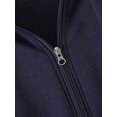 thumbnail image 2 of Women's Zip Up Long Sleeve Oversized Drawstring Hoodie Hooded Sweatshirt,Navy Blue,S, 2 of 6