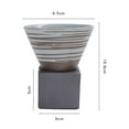 thumbnail image 6 of Mosey 200ML Crude Pottery Funnel Coffee Cup with Base Heat-resistant Handmade Japanese Style Latte Cappuccino Tea Espresso Tapered Mug Birthday Gift, 6 of 8
