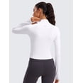 thumbnail image 2 of CRZ YOGA Women's Butterluxe Long Sleeve Workout Shirts Zip Sweatshirt Athletic Crop Tops Collared T-shirts, 2 of 7