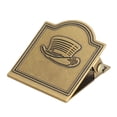 thumbnail image 2 of Brass Binder Clip, Vintage Engraved Design Stable Clamping, Heavy Springs Rounded Corners, Small Hole Easy Storage, for Planners Files Notes Photos Bills Office Home School, 2 of 7