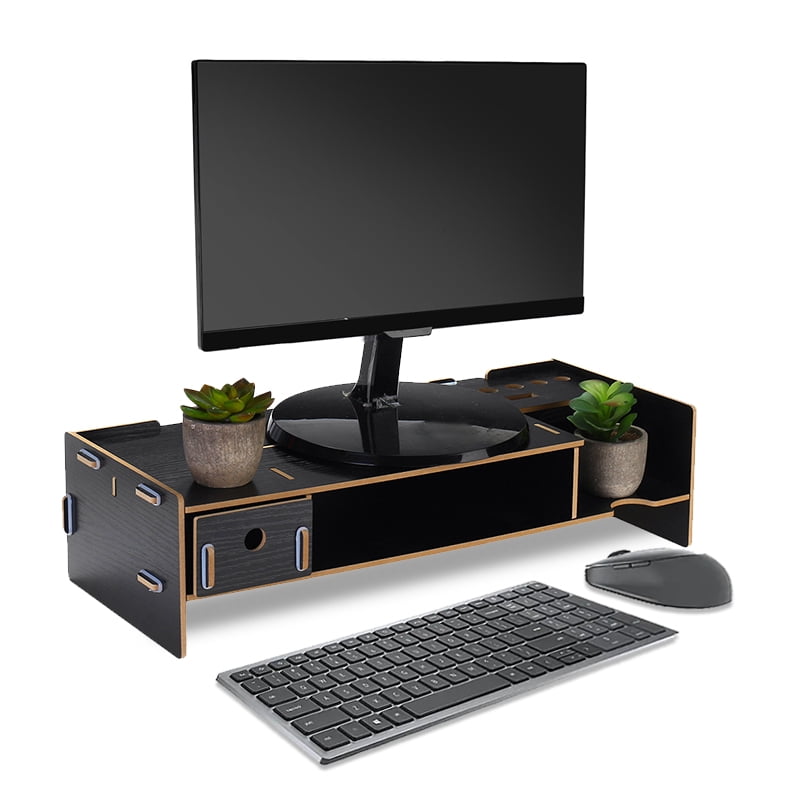 18.89"X7.87"X4.72" Monitor Stand Riser with Drawers